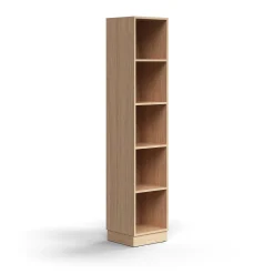Kirjahylly QBUS 4 hyllytasoa, sokkeli, 2020x400x400 mm, tammi