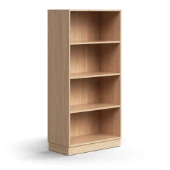 Kirjahylly QBUS 3 hyllytasoa, sokkeli, 1636x800x400 mm, tammi