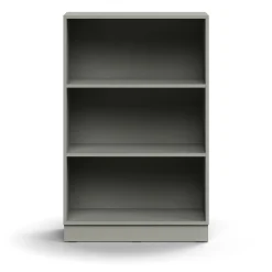 Kirjahylly QBUS 2 hyllytasoa, sokkeli, 1252x800x400 mm, vaaleanharmaa
