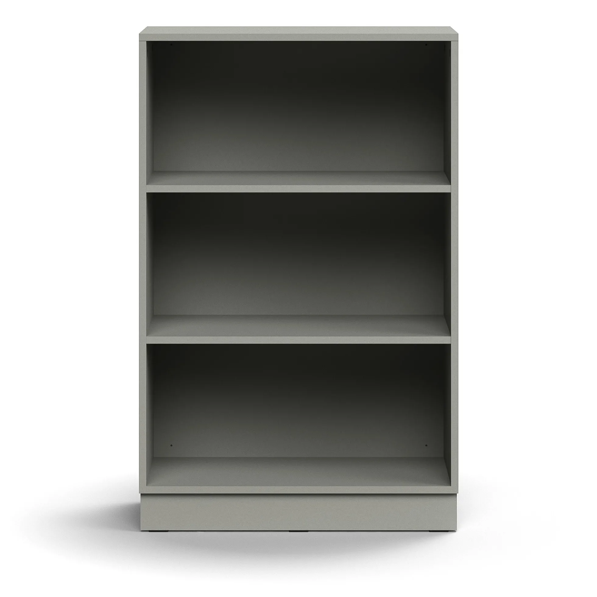 Kirjahylly QBUS 2 hyllytasoa, sokkeli, 1252x800x400 mm, vaaleanharmaa