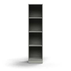 Kirjahylly QBUS 3 hyllytasoa, sokkeli, 1636x400x400 mm, vaaleanharmaa