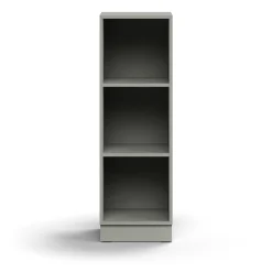 Kirjahylly QBUS 2 hyllytasoa, sokkeli, 1252x400x400 mm, vaaleanharmaa