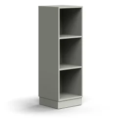 Kirjahylly QBUS 2 hyllytasoa, sokkeli, 1252x400x400 mm, vaaleanharmaa