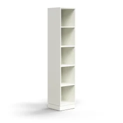 Kirjahylly QBUS 4 hyllytasoa, sokkeli, 2020x400x400 mm, valkoinen