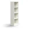 Kirjahylly QBUS 3 hyllytasoa, sokkeli, 1636x400x400 mm, valkoinen
