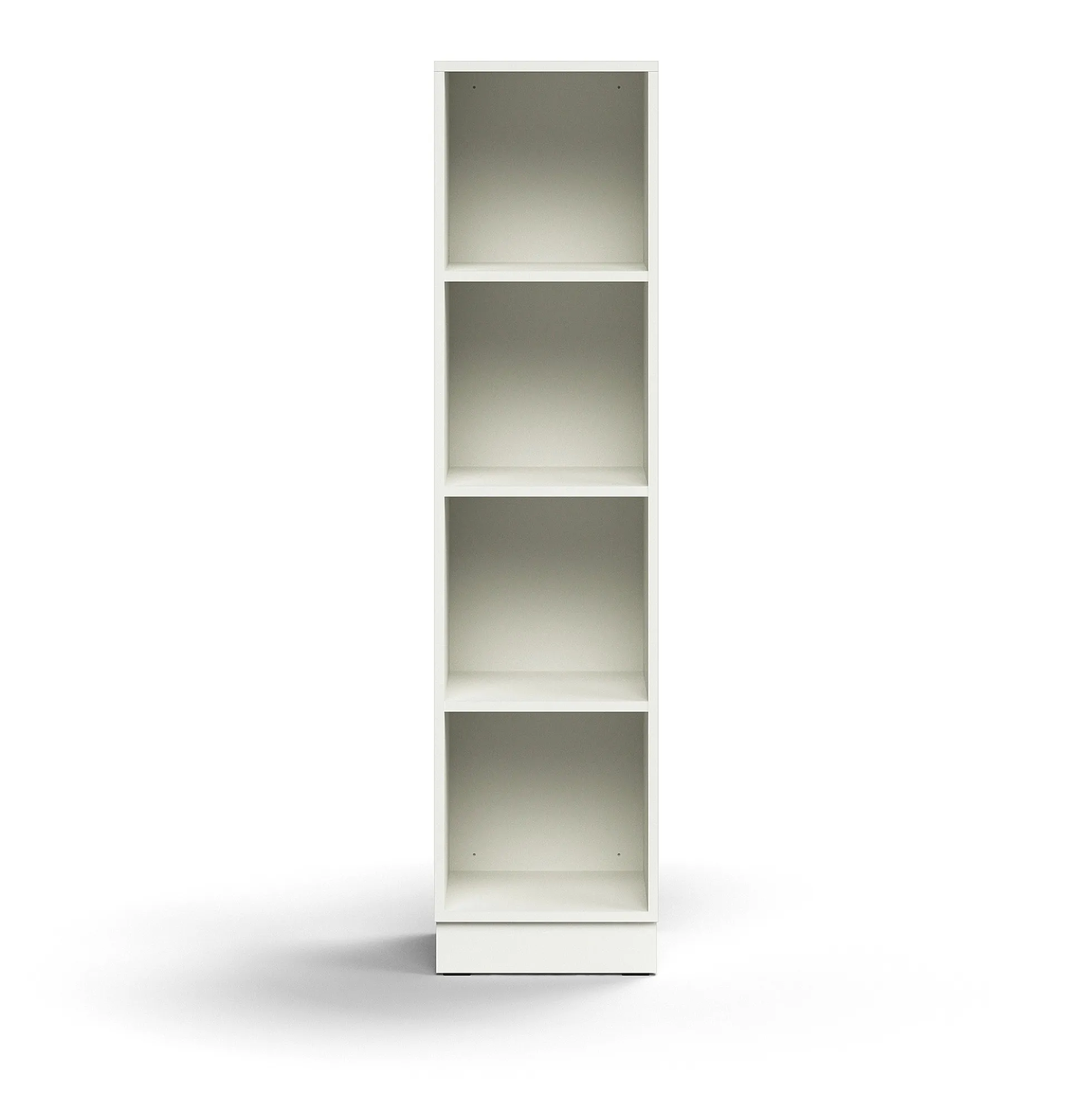 Kirjahylly QBUS 3 hyllytasoa, sokkeli, 1636x400x400 mm, valkoinen