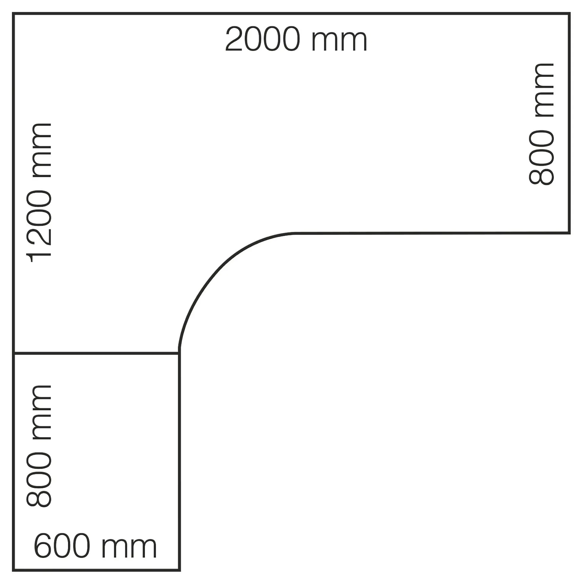 Kulmasähköpöytä FLEXUS 2000x2000 mm, hopeanharmaa jalusta, pyökki
