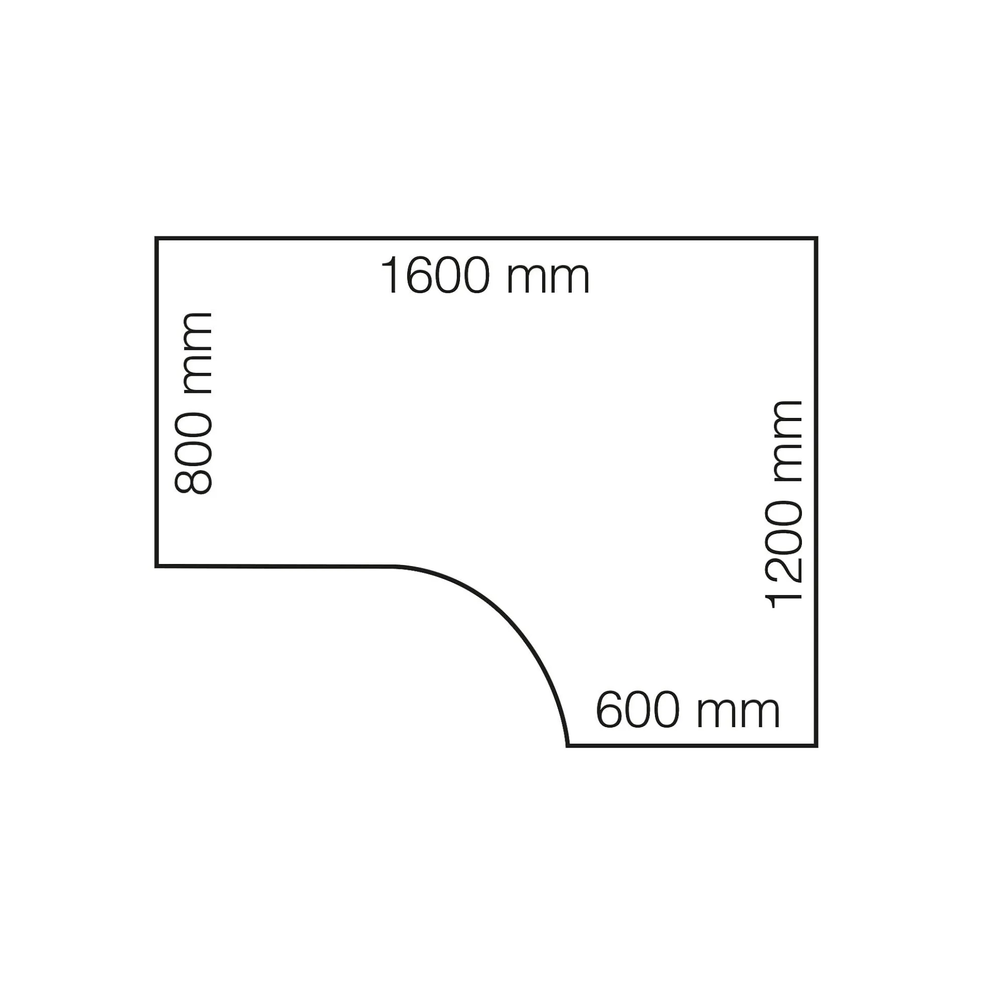 Kulmasähköpöytä FLEXUS 1600x1200 mm, hopeanharmaa jalusta, pyökki