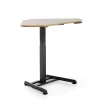 Kulmasähköpöytä NOVUS 1200x750 mm, musta jalusta, savenharmaa pöytälevy