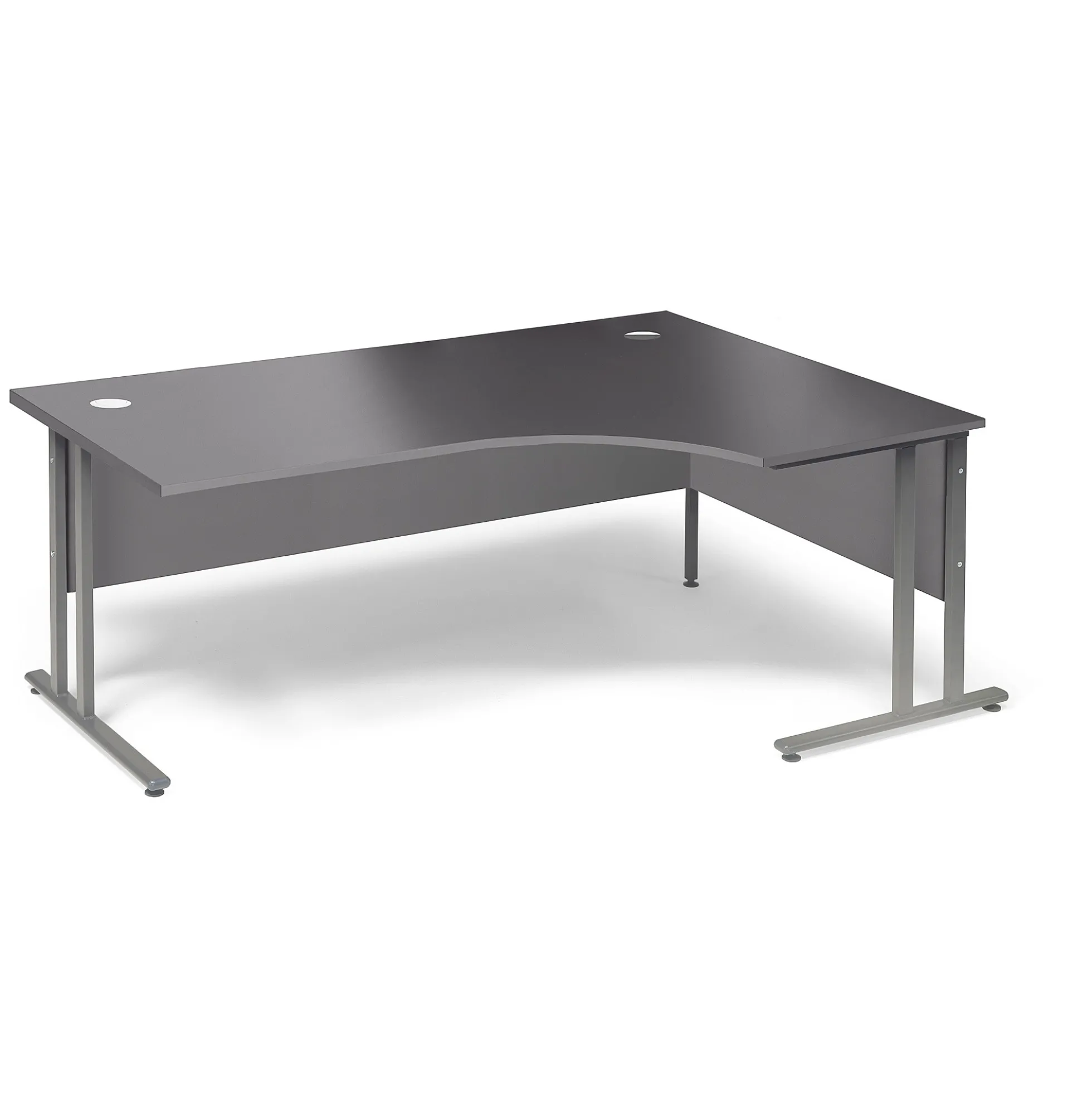 Kulmatyöpöytä FLEXUS Oikea, 1800x1200 mm, harmaa laminaatti