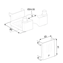 Kumipuristin Pituus: 25 mm, 5 kpl