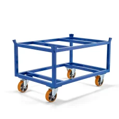 Kuormalavavaunu FRAME 500 kg, Ø 160 mm polyuretaanipyörät, 1200x800x755 mm