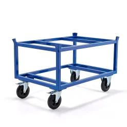 Kuormalavavaunu FRAME 500 kg, Ø 200 mm umpikumipyörät, jarrullinen, 1200x800x795 mm