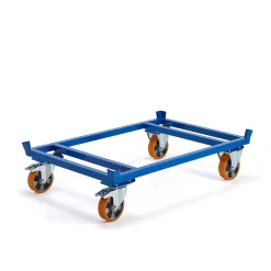 Kuormalavavaunu FRAME Matala malli, 500 kg, Ø 160 mm PU renkaat, ilman jarrullinen, 1200x800x625 mm