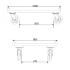 Kuormalavavaunu FRAME Matala malli, 500 kg, Ø 160 mm PU renkaat, ilman jarrua, 1200x800x625 mm