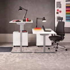 Laatikosto FLEXUS Pyörät, 3 vetolaatikkoa, 600x400x600 mm, valkoinen