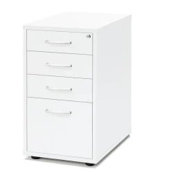 Laatikosto FLEXUS Syvyys: 600 mm, valkoinen laminaatti
