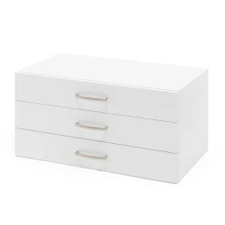 Laatikosto pöydälle FLEXUS 3 laatikkoa, 375x720x410 mm, valkoinen
