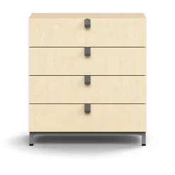 Laatikosto QBUS Jalusta, kahvat, 868x800x400 mm, hopeanharmaa, koivu