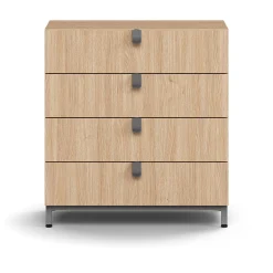 Laatikosto QBUS Jalusta, kahvat, 868x800x400 mm, hopeanharmaa, tammi