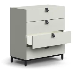 Laatikosto QBUS Jalusta, kahvat, 868x800x400 mm, musta, vaaleanharmaa