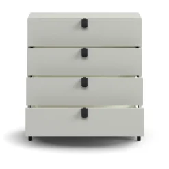 Laatikosto QBUS Jalusta, kahvat, 868x800x400 mm, musta, vaaleanharmaa