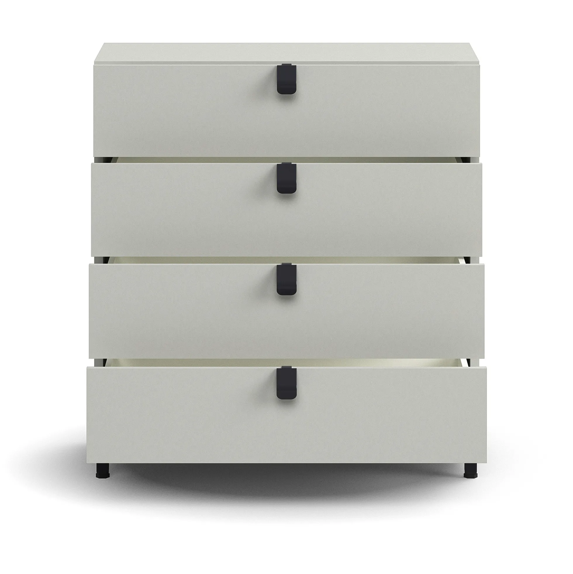 Laatikosto QBUS Jalusta, kahvat, 868x800x400 mm, musta, vaaleanharmaa