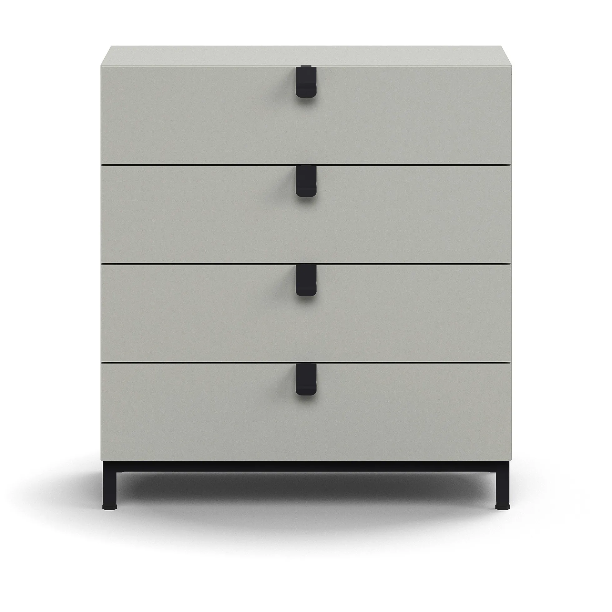 Laatikosto QBUS Jalusta, kahvat, 868x800x400 mm, musta, vaaleanharmaa