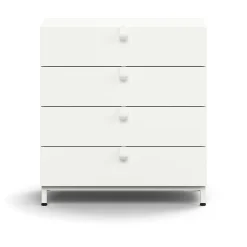 Laatikosto QBUS Jalusta, kahvat, 868x800x400 mm, valkoinen