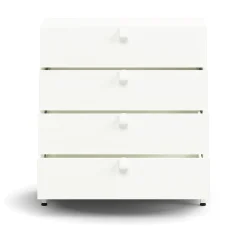 Laatikosto QBUS Jalusta, kahvat, 868x800x400 mm, valkoinen