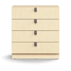 Laatikosto QBUS Sokkeli, kahvat, 868x800x400 mm, koivu