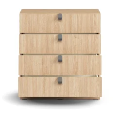 Laatikosto QBUS Sokkeli, kahvat, 868x800x400 mm, tammi