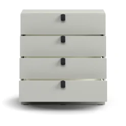Laatikosto QBUS Sokkeli, kahvat, 868x800x400 mm, vaaleanharmaa