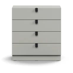 Laatikosto QBUS Sokkeli, kahvat, 868x800x400 mm, vaaleanharmaa