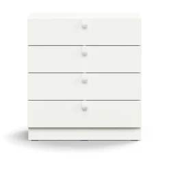 Laatikosto QBUS Sokkeli, kahvat, 868x800x400 mm, valkoinen
