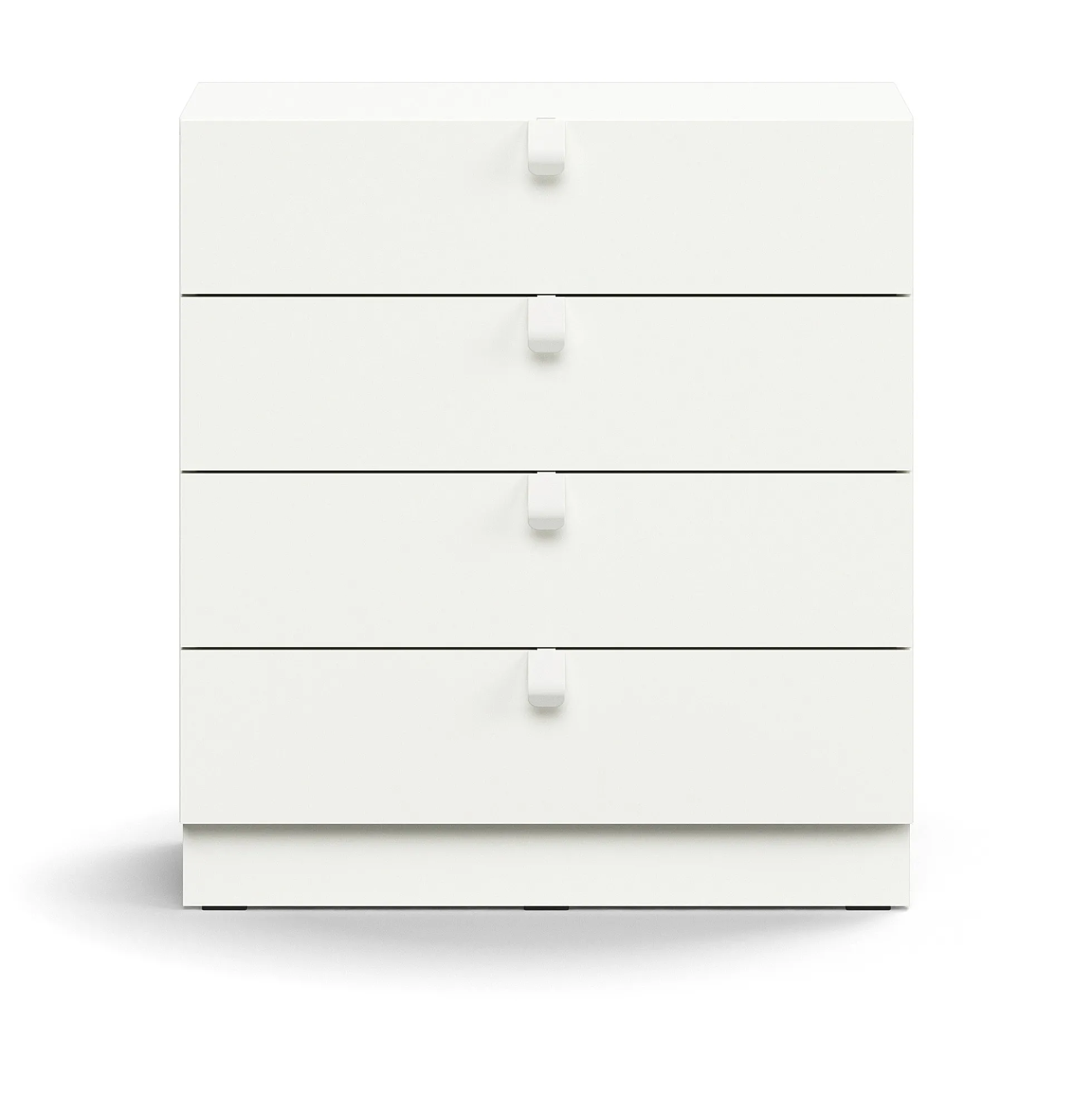 Laatikosto QBUS Sokkeli, kahvat, 868x800x400 mm, valkoinen