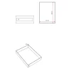 Laatikosto teollisuuspöytään SOLID 1 laatikko, 150x490x670 mm