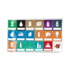 Lajittelukaappi 8 jäteastiaa, 1950x650x610, valkoinen laminaatti