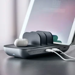 Latausasema 4 USB-porttia ja langaton lataus