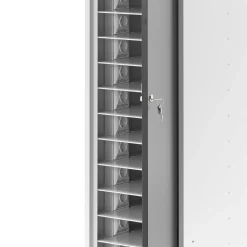 Latauskaappi RECOVER 19 lokeroa, 1800x400x500 mm, musta, harmaa