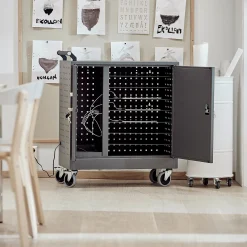 Latausvaunu lukulaitteille RECHARGE 835x760x350 mm, tummanharmaa