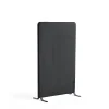 Lattiasermi ZONE 1360x800x40 mm, kangas Hush, mustat jalat, tummanharmaa