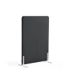 Lattiasermi ZONE 1360x1000x46 mm, kangas Hush, valkoiset jalat, tummanharmaa
