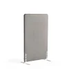 Lattiasermi ZONE 1360x800x46 mm, kangas Hush, valkoiset jalat, vaaleanharmaa