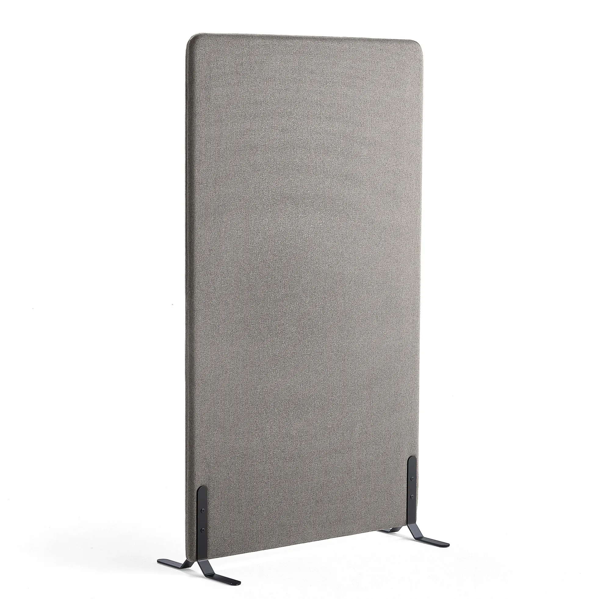Lattiasermi ZONE 1700x1000x46 mm, kangas Rivet, mustat jalat, hopeanharmaa