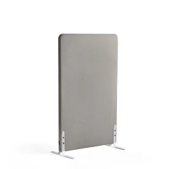 Lattiasermi ZONE 1360x800x46 mm, kangas Rivet, valkoiset jalat, hopeanharmaa