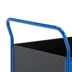 Lavavaunu TRANSFER 4 korkeaa puulaitaa, 1000x700 mm, umpikumipyörät, jarrullinen