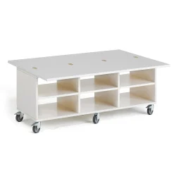 Leikkipöytä MINNA 6 lokeroa, 1200x450x530 mm, valkoinen