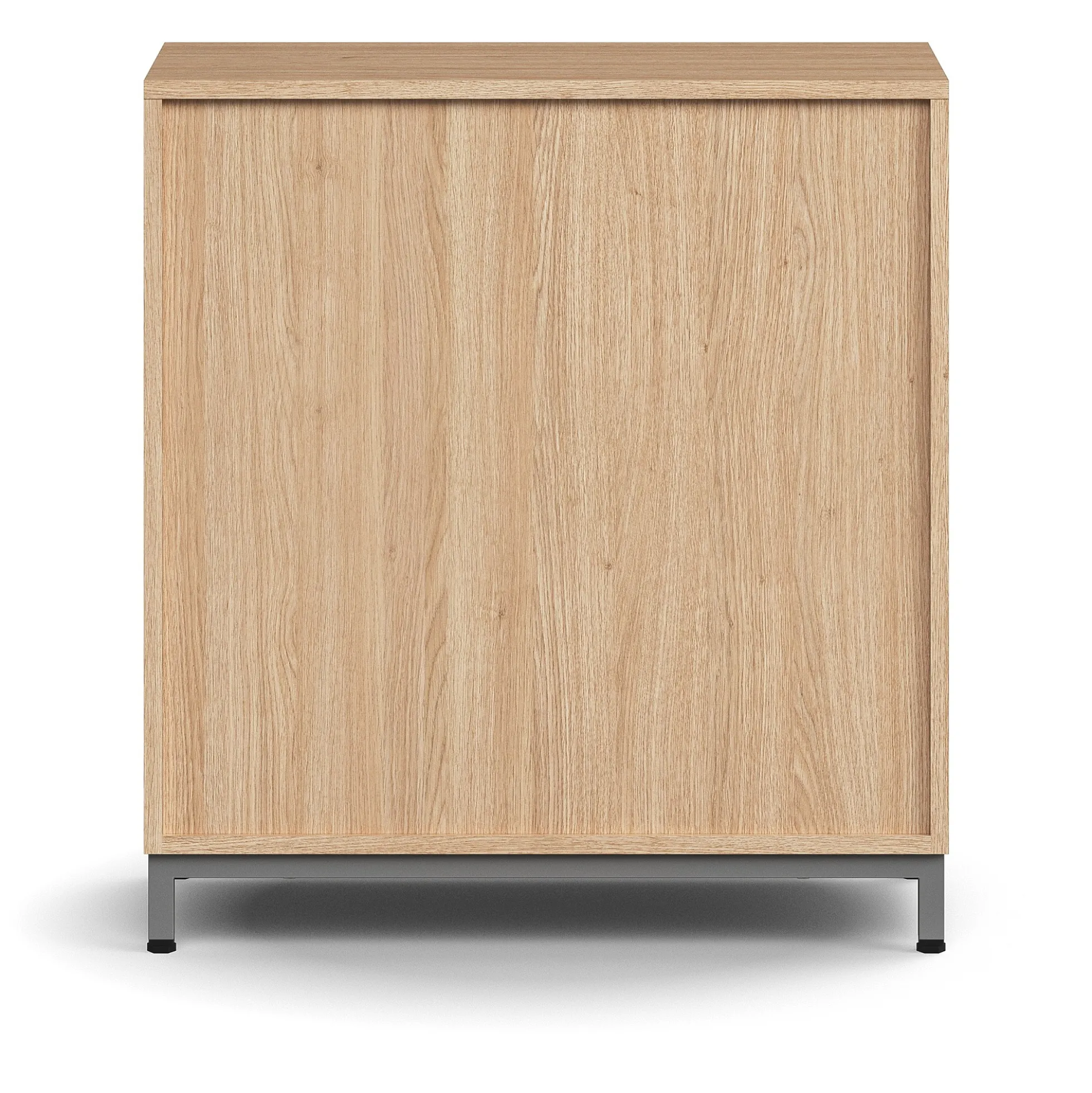 Liukuovikaappi QBUS Lukollinen, 1 hylly, jalusta, kahvat, 868x800x400 mm, hopeanharmaa, tammi