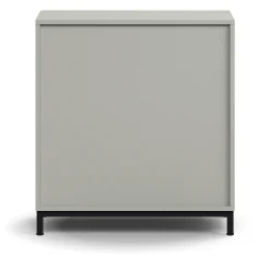 Liukuovikaappi QBUS Lukollinen, 1 hylly, jalusta, kahvat, 868x800x400 mm, musta, vaaleanharmaa